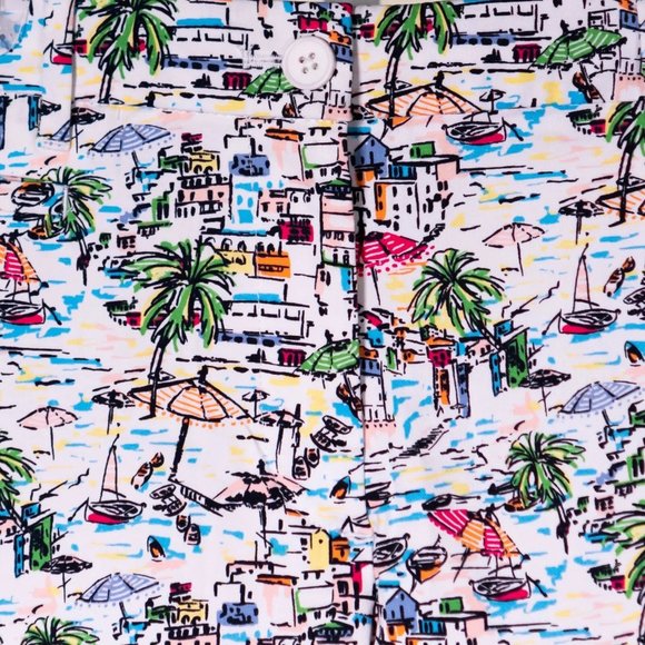 Talbots Womens Pants Floral Stretch Beach Summer Hawaiian Vacation Trousers 12 - Picture 4 of 8